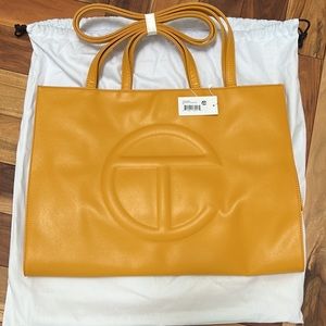 Large Mustard Telfar Shopping Bag